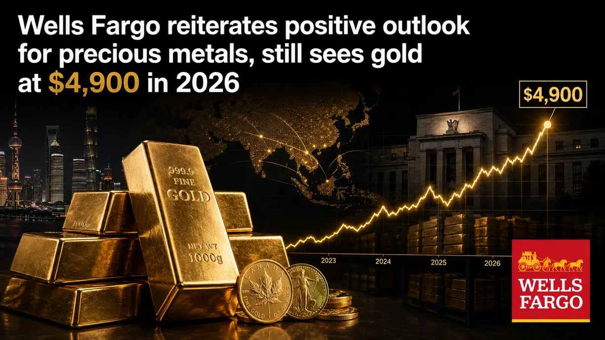 Wells Fargo reiterates positive outlook for precious metals, still sees gold at $4,900 in 2026 teaser image