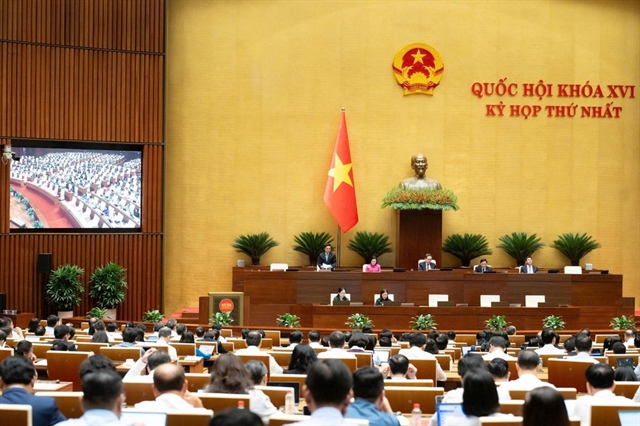 Một phiên họp ở hội trường tại Kỳ họp thứ Nhất, Quốc hội khóa XVI. Ảnh: QH